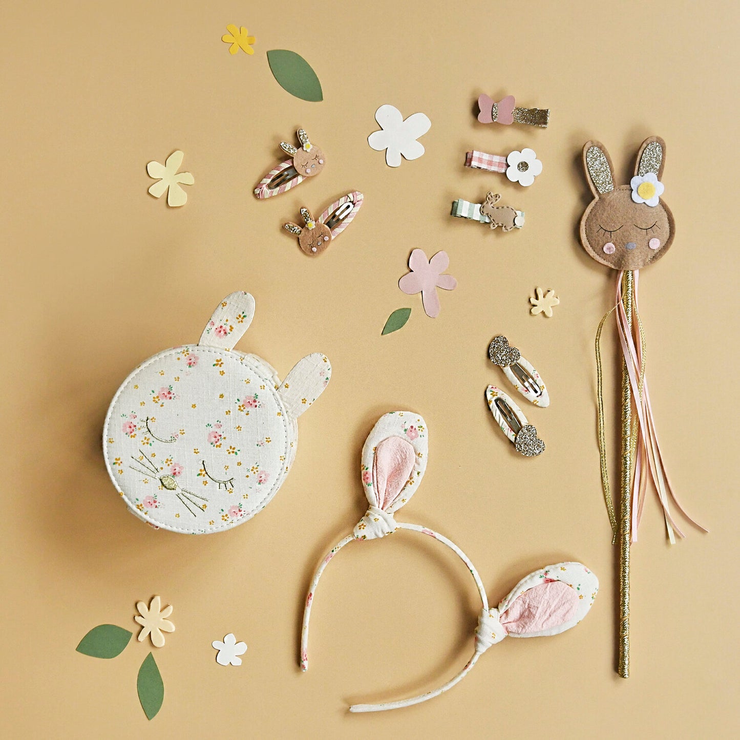 Rockahula Blüten Glitter Herz Haarclips