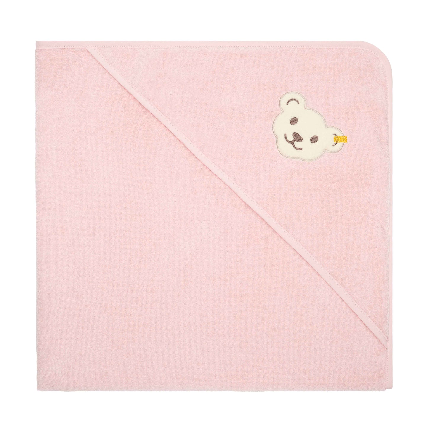 Steiff Badetuch mit Kapuze rosa