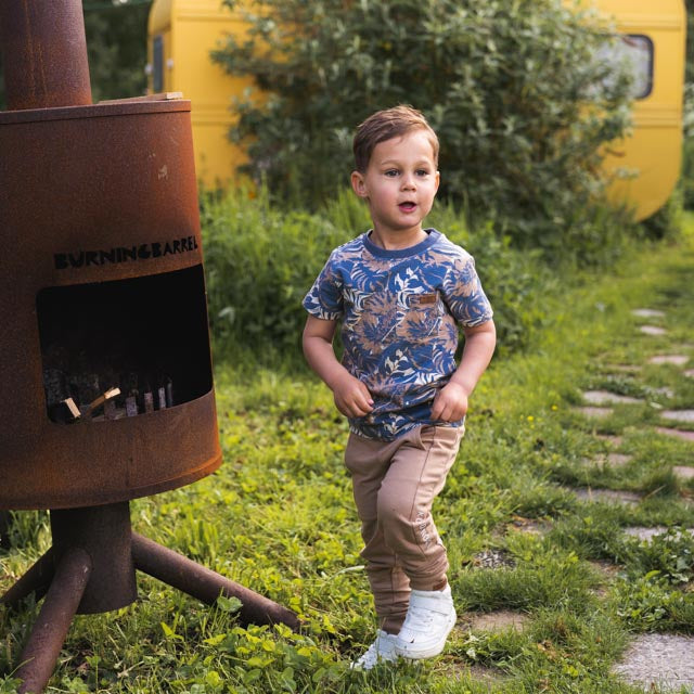 Koko Noko Jungen-T-Shirt blau botanisch
