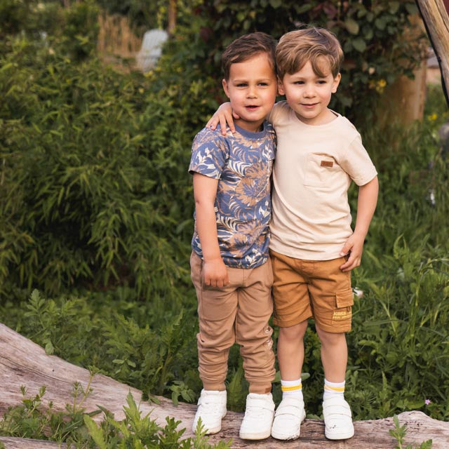 Koko Noko Jungen-T-Shirt blau botanisch