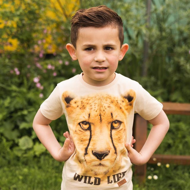 Koko Noko Jungen-T-Shirt weißer Panther