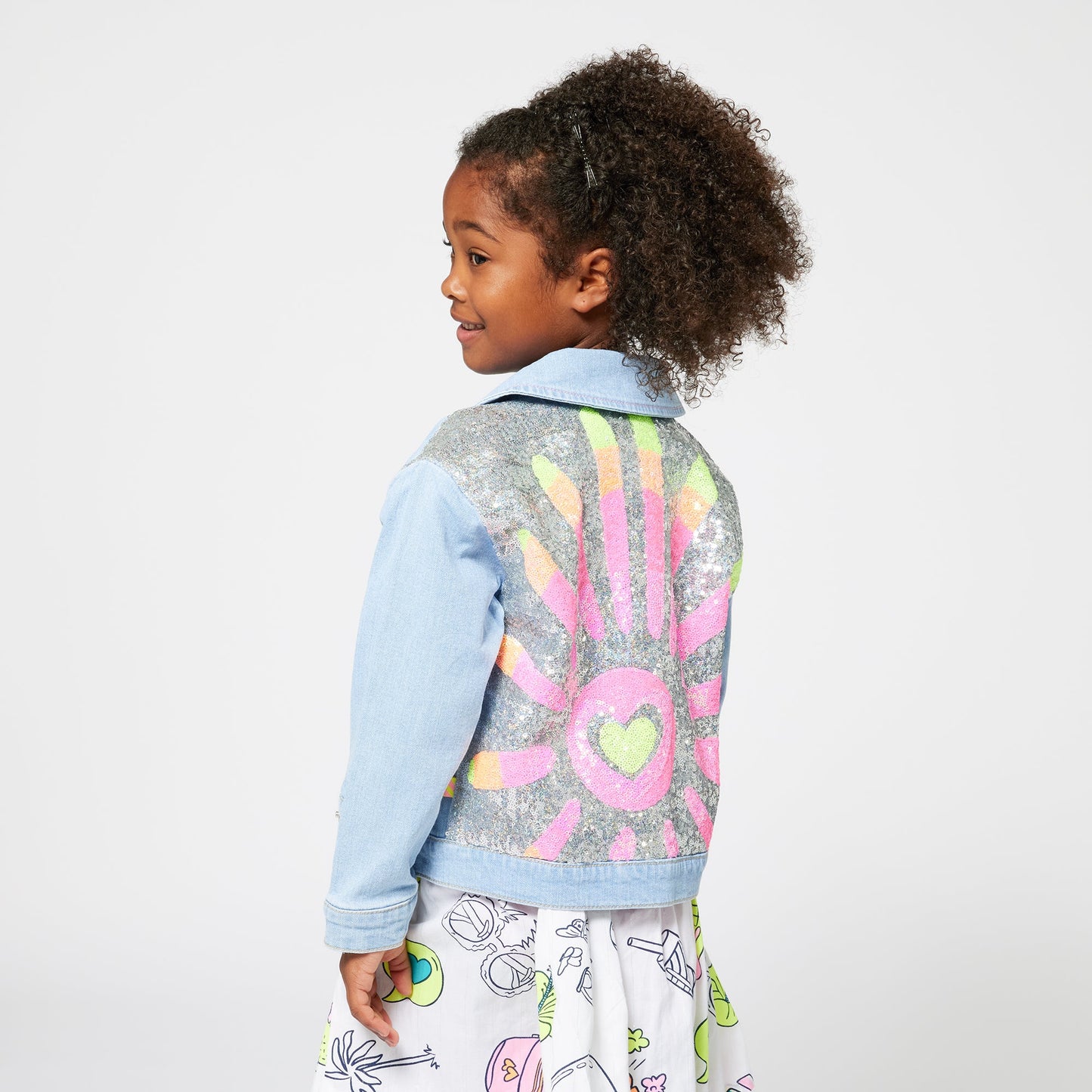 Billieblush Denim Jacke mit Glitzermotiv