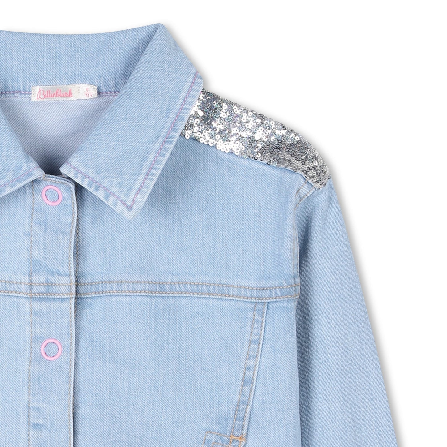 Billieblush Denim Jacke mit Glitzermotiv