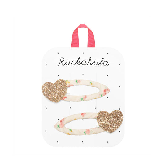 Rockahula Blüten Glitter Herz Haarclips