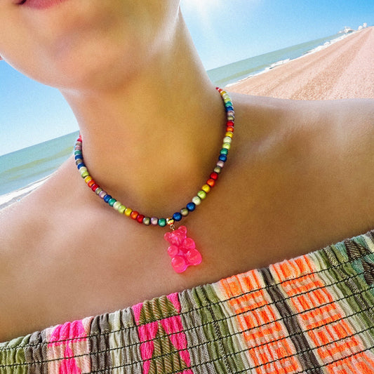 Magic Pearl Kette Magic Bear - pink