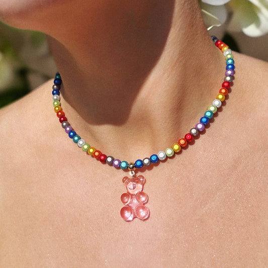 Magic Pearl Kette Magic Bear - rosa