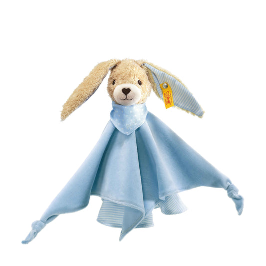 Steiff Hoppel Hase Schmusetuch 28cm blau