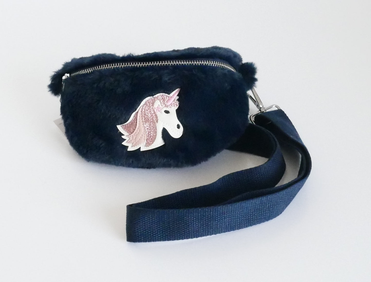 KisMe Sidebag Einhorn Plüsch dunkelblau