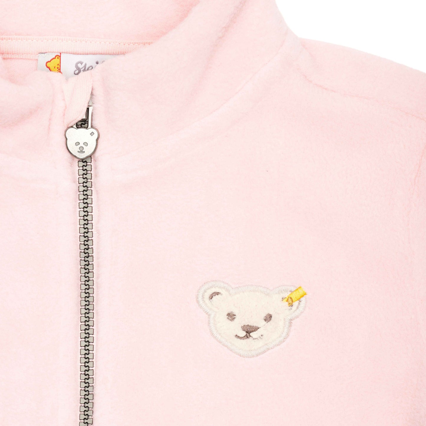 Steiff Fleecejacke silver pink