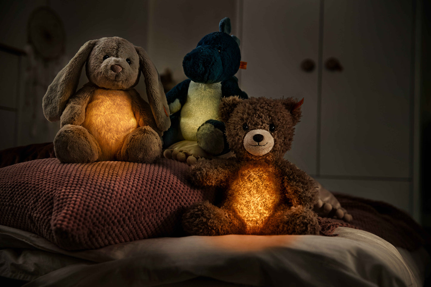 Steiff Hoppie Hase 28cm Licht