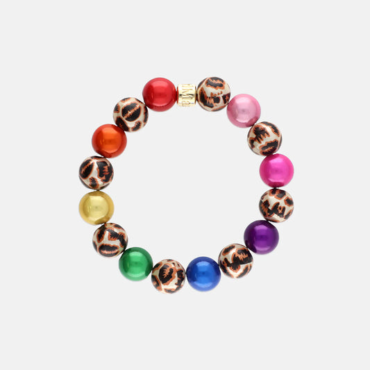 Magic Pearl Perlenarmband Wild Magic Leo Rainbow - gold