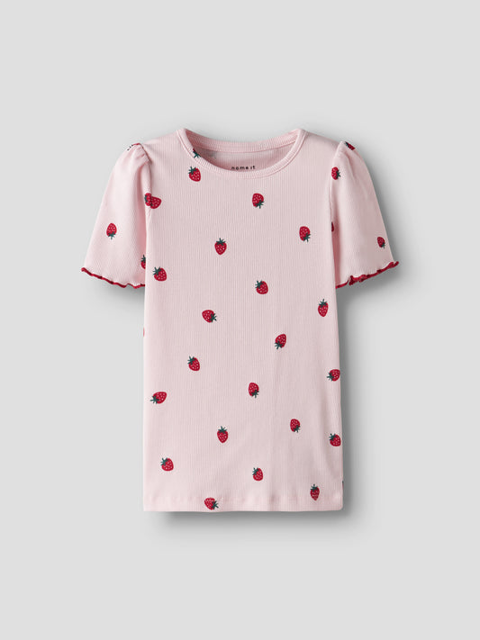 Name it T-Shirt Erdbeerprint