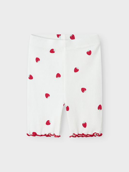 Name it Slim Biker Shorts - Erdbeerprint